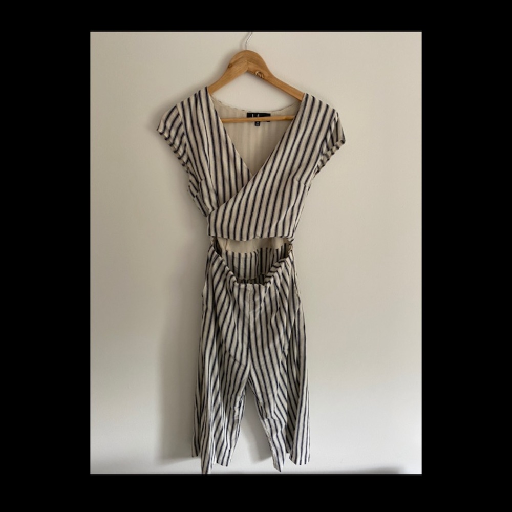 Cropped leg jumpsuit